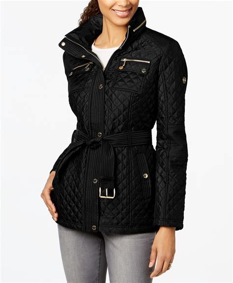 macys jacket women michael kors navy|Michael Kors women's fitted jackets.